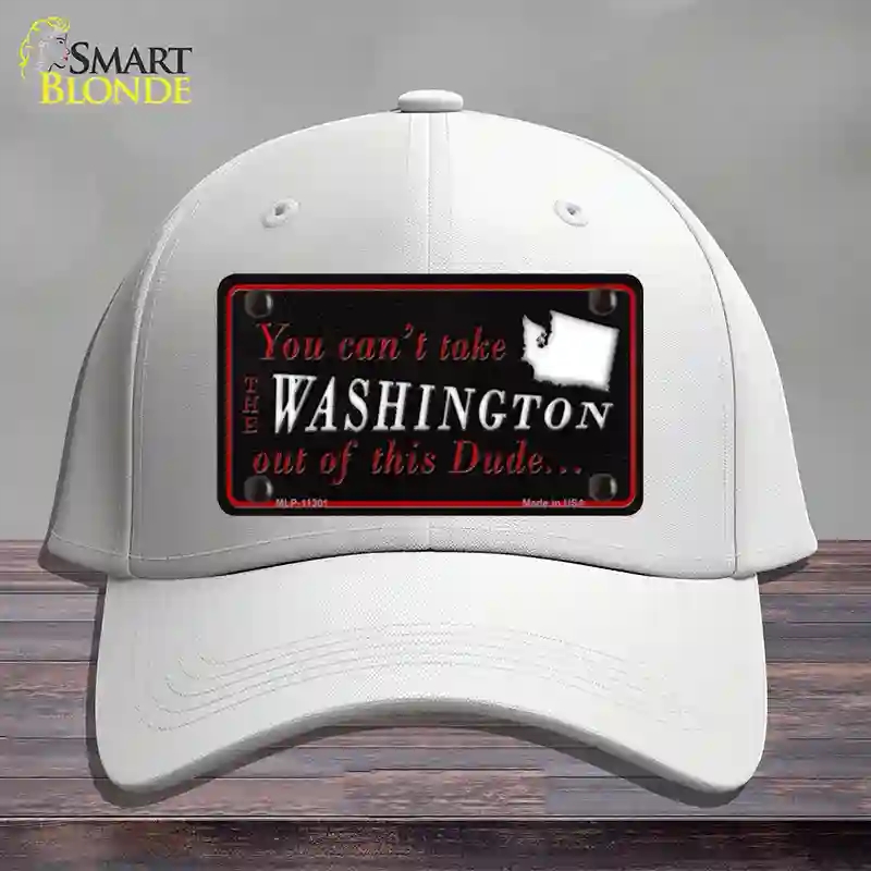 HAT21-MLP-11301 Washington Dude Novelty License Plate Hat, Cotton - White