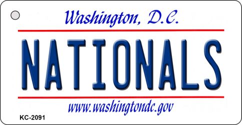 SMART BLONDE Nationals Washington DC State License Plate Tag Key Chain KC-2091
