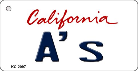 KC-2097 1.5 x 3 in. A is California State License Plate Key Chain