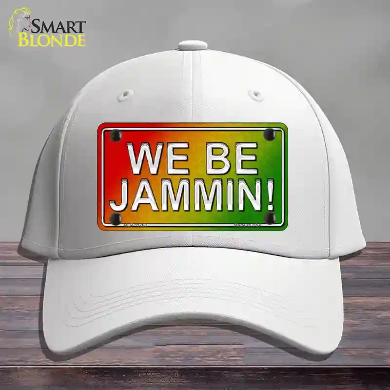 HAT21-MLP-11763 We Be Jamming Rasta Novelty License Plate Hat, Cotton - White
