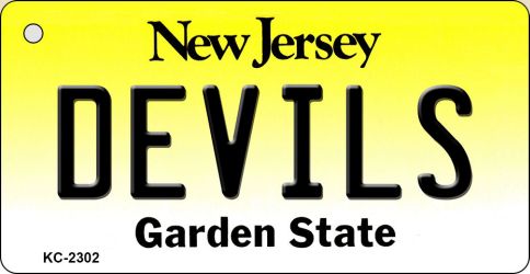 SMART BLONDE Devils New Jersey State License Plate Tag Key Chain KC-2302