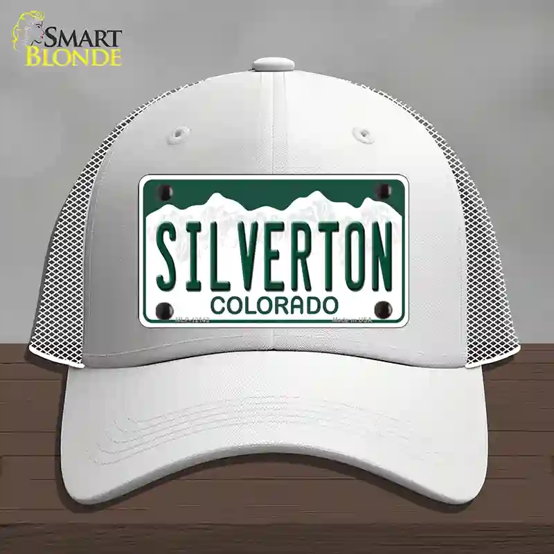 HAT19-MLP-12143 Silverton Colorado Novelty License Plate Hat, Mesh - White