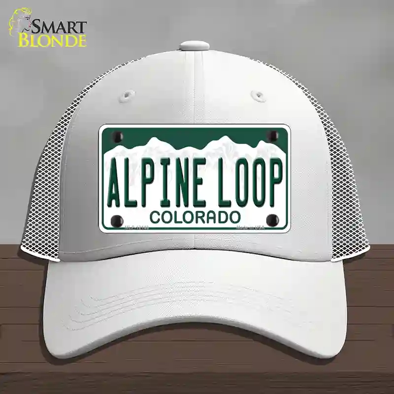 HAT19-MLP-12148 Alpine Loop Colorado Novelty License Plate Hat, Mesh - White