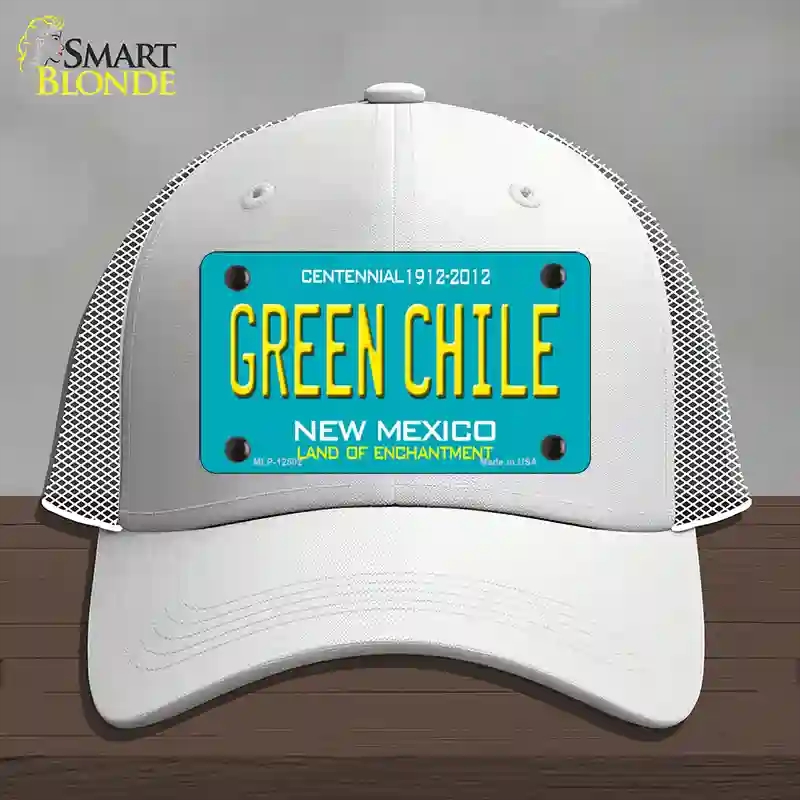 HAT19-MLP-12502 Green Chile   Mexico Novelty License Plate Hat, Mesh - White