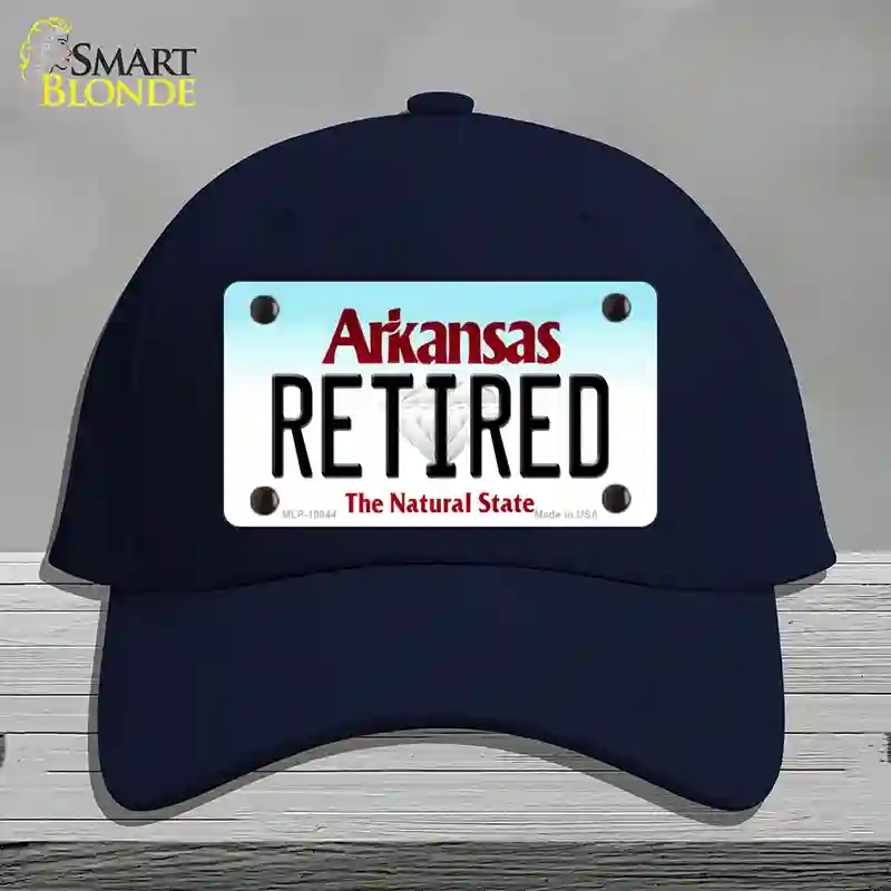 HAT20-MLP-10044 Retired Arkansas Novelty License Plate Hat, Cotton - Navy