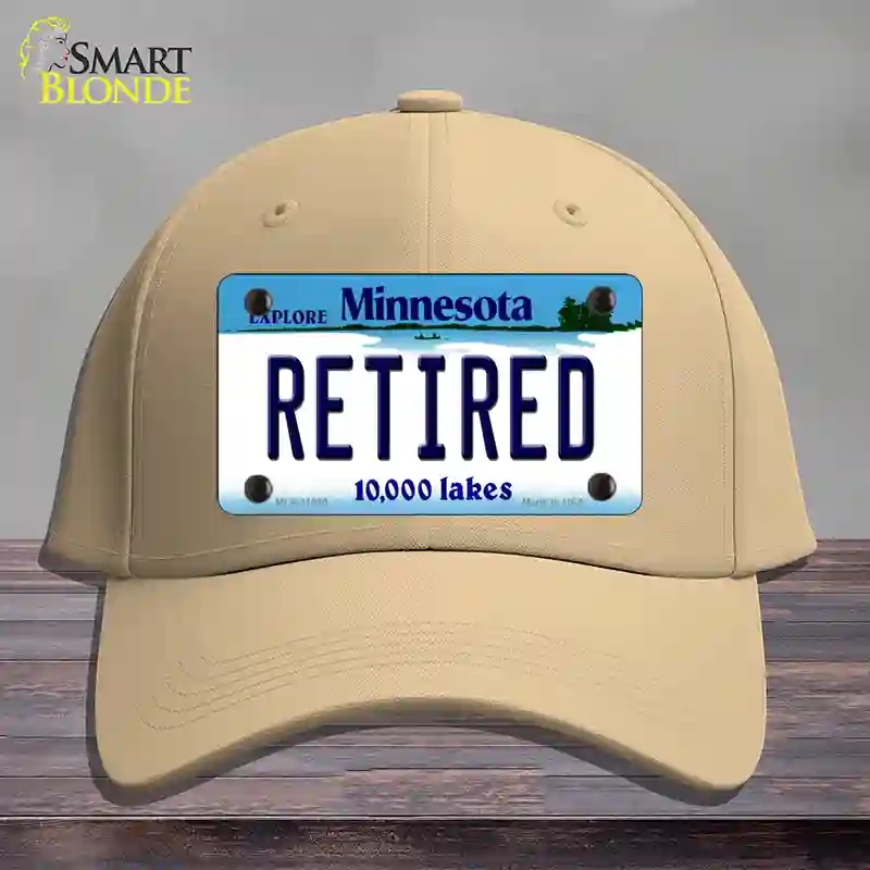 HAT22-MLP-11060 Retired Minnesota State Novelty License Plate Hat, Cotton - Khaki