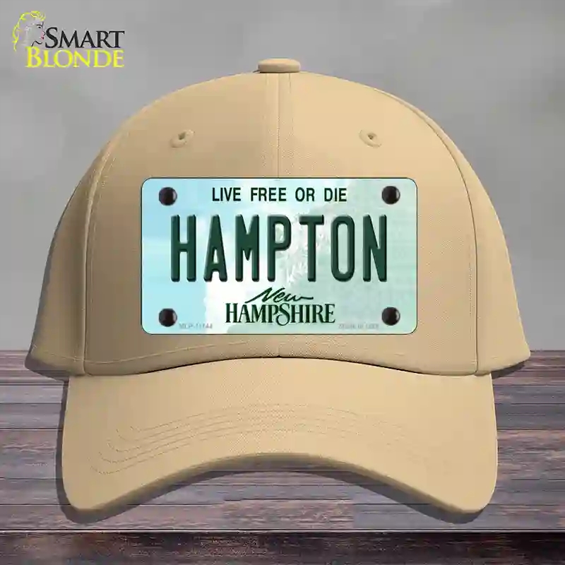 HAT22-MLP-11144 Hampton   Hampshire State Novelty License Plate Hat, Cotton - Khaki