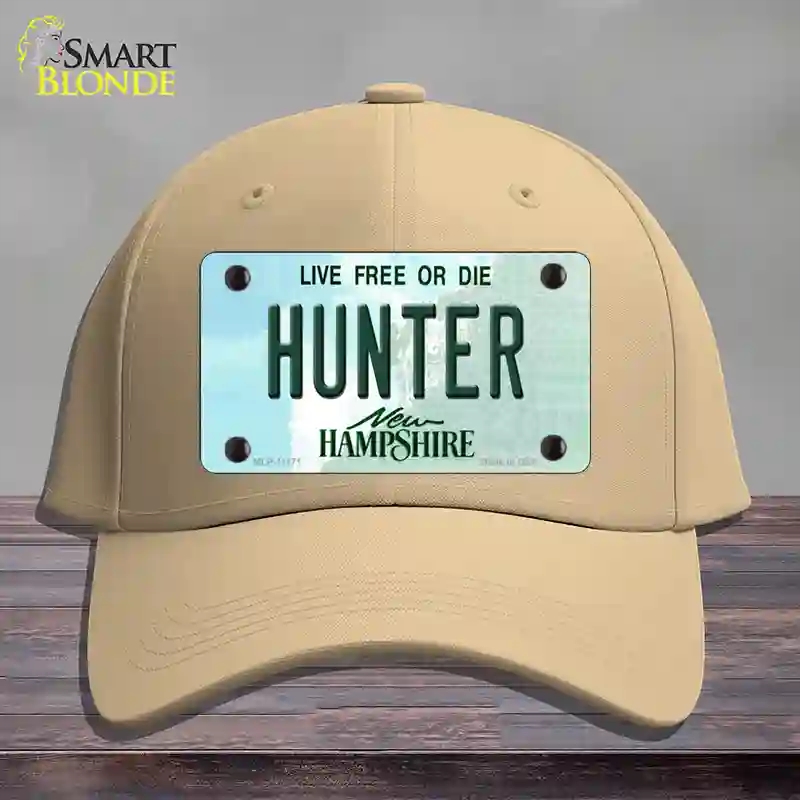 HAT22-MLP-11171 Hunter   Hampshire State Novelty License Plate Hat, Cotton - Khaki