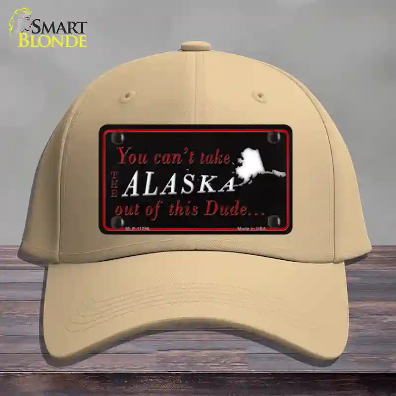 HAT22-MLP-11256 Alaska Dude Novelty License Plate Hat, Cotton - Khaki