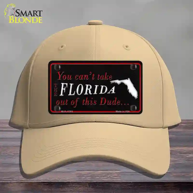 HAT22-MLP-11263 Florida Dude Novelty License Plate Hat, Cotton - Khaki