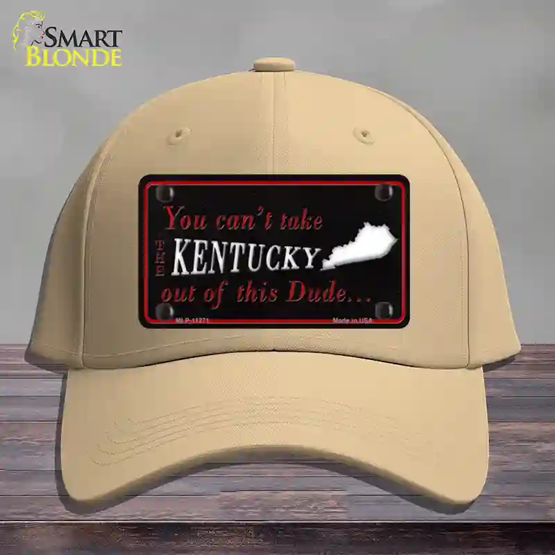 HAT22-MLP-11271 Kentucky Dude Novelty License Plate Hat, Cotton - Khaki
