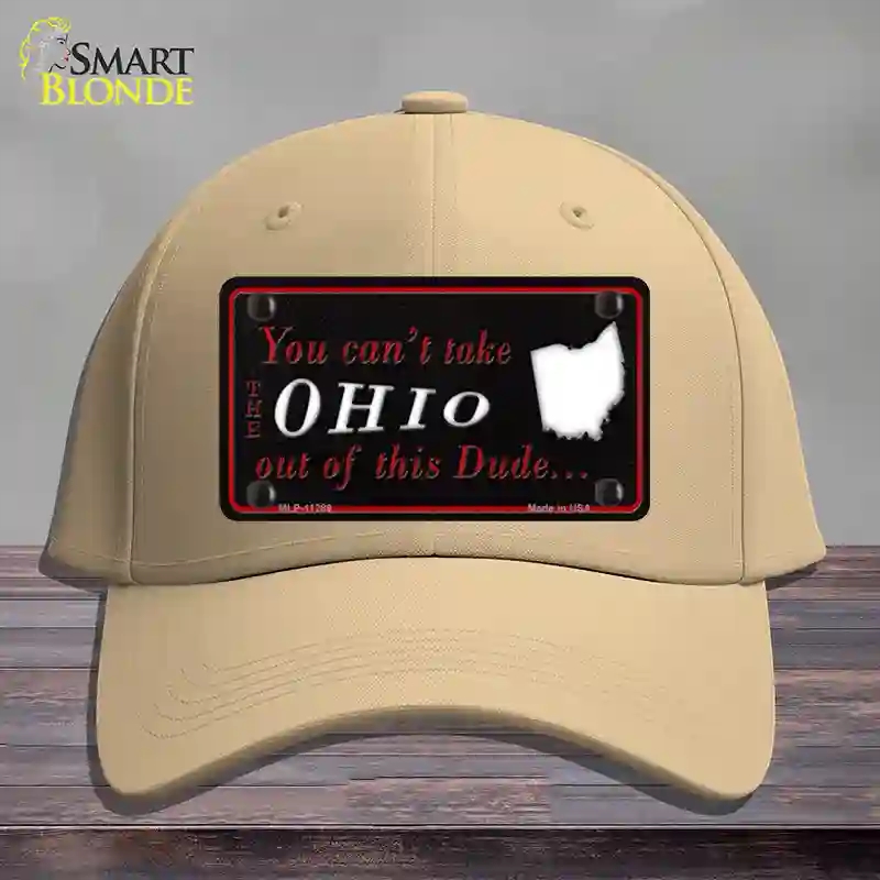 HAT22-MLP-11289 Ohio Dude Novelty License Plate Hat, Cotton - Khaki