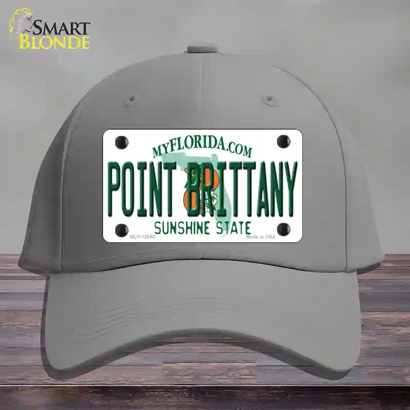 HAT23-MLP-12062 Florida Point Brittany Novelty License Plate Hat, Cotton - Gray
