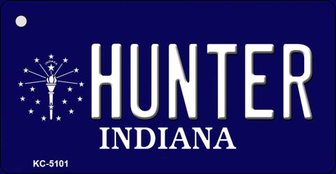 KC-5101 1.5 x 3 in. Hunter Indiana State License Plate Novelty Key Chain