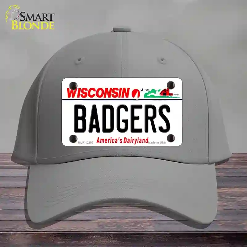 HAT23-MLP-12207 decalrs Wisconsin Novelty License Plate Hat, Cotton - Gray