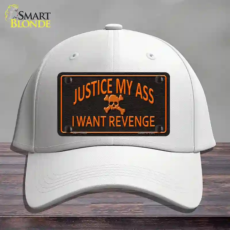 HAT21-MLP-11646 Justice My Ass Novelty License Plate Hat, Cotton - White