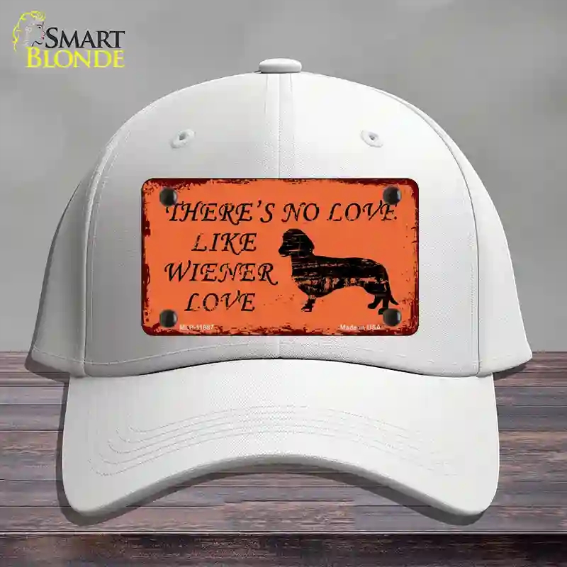 HAT21-MLP-11687 Wiener Love Novelty License Plate Hat, Cotton - White