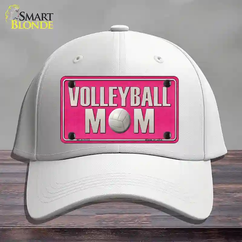HAT21-MLP-1173 Volleyball Mom Novelty License Plate Hat, Cotton - White
