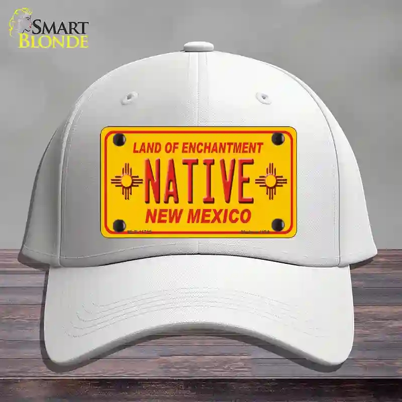 HAT21-MLP-11735 Native   Mexico Yellow State Novelty License Plate Hat, Cotton - White