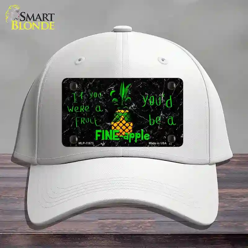HAT21-MLP-11873 Fineapple Novelty License Plate Hat, Cotton - White