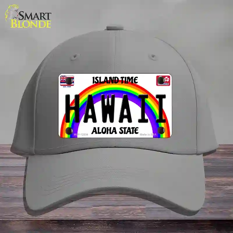 HAT23-MLP-12534 Hawaii Novelty License Plate Hat, Cotton - Gray