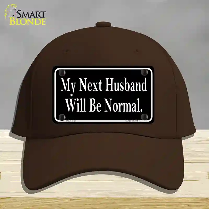 HAT24-MLP-047 My Next Husband Novelty License Plate Hat, Cotton - Dark Brown