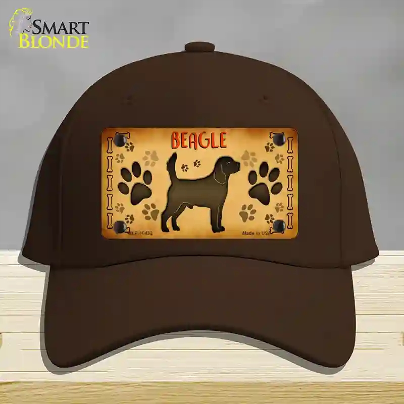 HAT24-MLP-10432 Beagle Novelty License Plate Hat, Cotton - Dark Brown