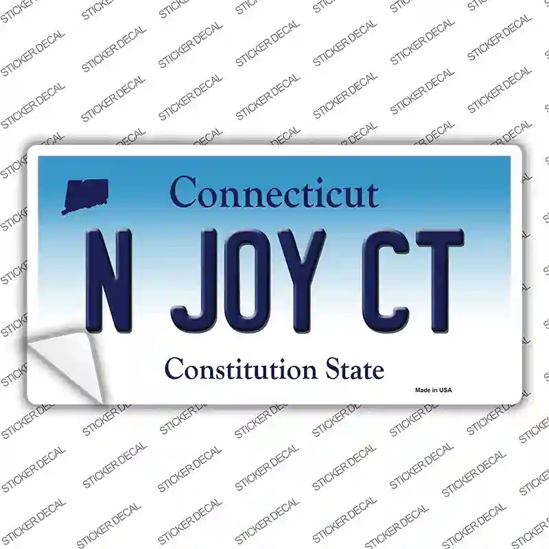 LP-10890s-XL N Joy CT Connecticut Novelty Sticker Decal, Extra Large