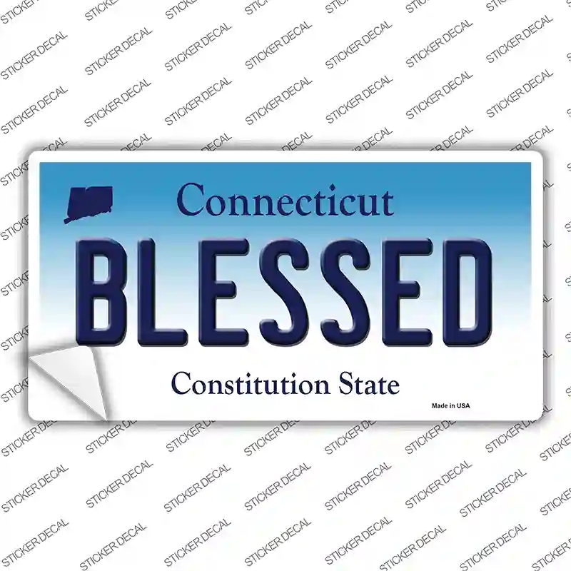 LP-10922s-S Blessed Connecticut Novelty Sticker Decal, Small