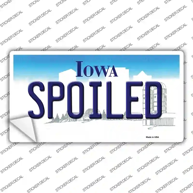 LP-10955s-S Spoiled Iowa Novelty Sticker Decal, Small