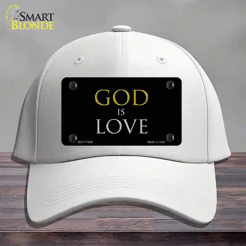 HAT21-MLP-11889 God is Love Novelty License Plate Hat, Cotton - White