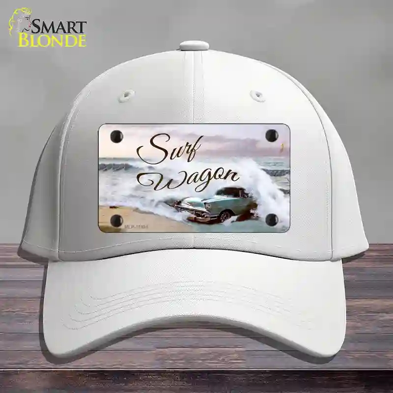 HAT21-MLP-11894 Surf Wagon Novelty License Plate Hat, Cotton - White