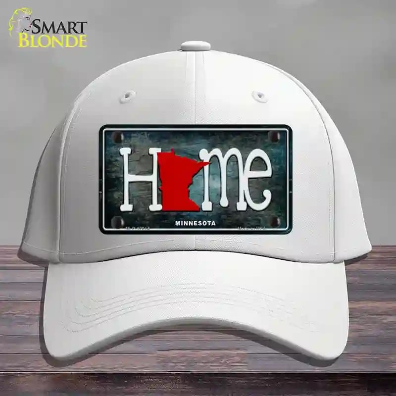 HAT21-MLP-12014 Minnesota Home State Outline Novelty License Plate Hat, Cotton - White