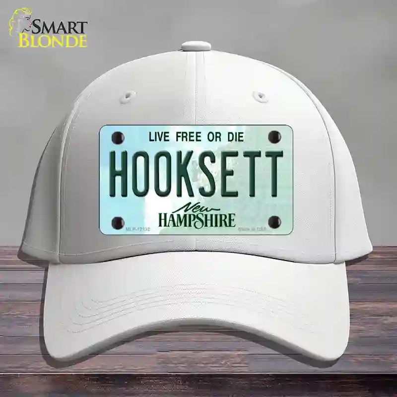 HAT21-MLP-12132 Hooksett   Hampshire Novelty License Plate Hat, Cotton - White