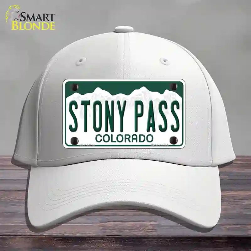 HAT21-MLP-12152 Stony Pass Colorado Novelty License Plate Hat, Cotton - White