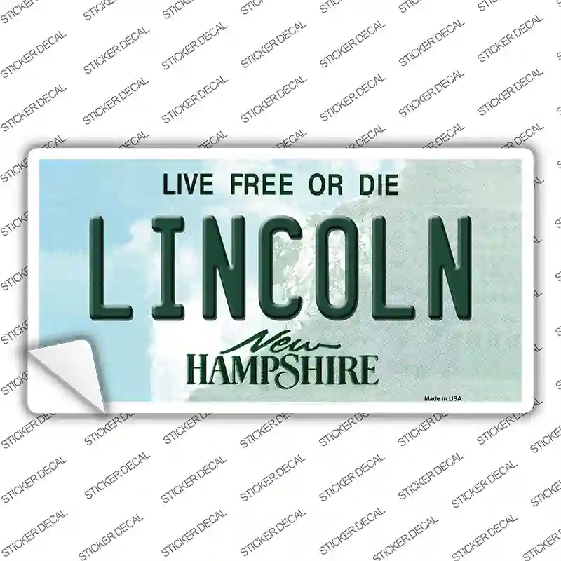 LP-11149s-XL Lincoln   Hampshire State Novelty Sticker Decal, Extra Large