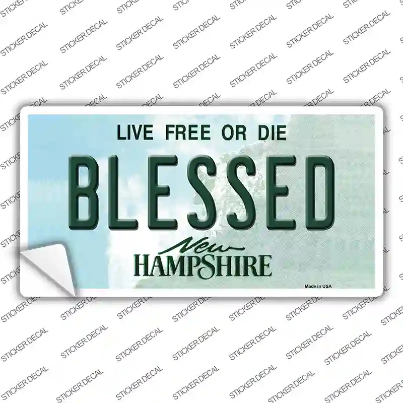 LP-11168s-S Blessed   Hampshire State Novelty Sticker Decal, Small