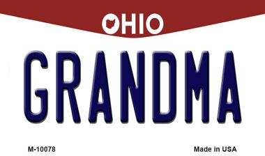 M-10078 3.5 x 2 in. Grandma Ohio State License Plate Magnet
