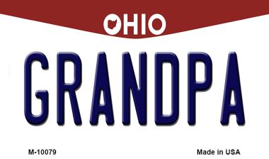 M-10079 3.5 x 2 in. Grandpa Ohio State License Plate Magnet