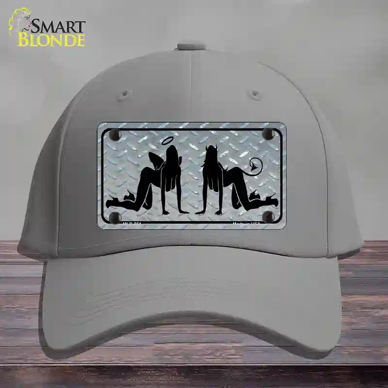 HAT23-MLP-061 Angel & Devil Novelty License Plate Hat, Cotton - Gray