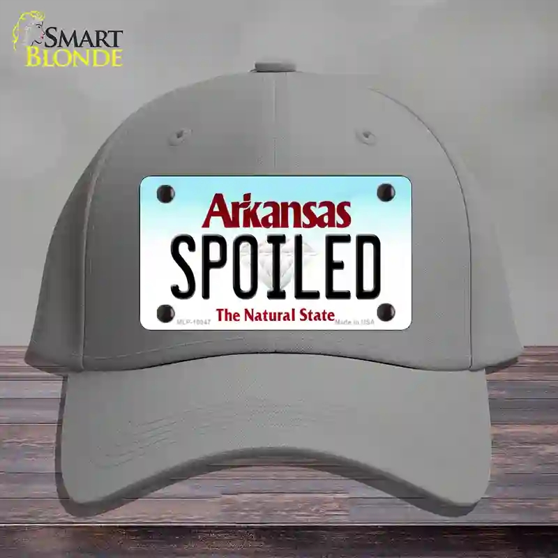 HAT23-MLP-10047 Spoiled Arkansas Novelty License Plate Hat, Cotton - Gray
