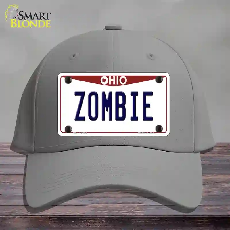HAT23-MLP-10082 Zombie Ohio Novelty License Plate Hat, Cotton - Gray