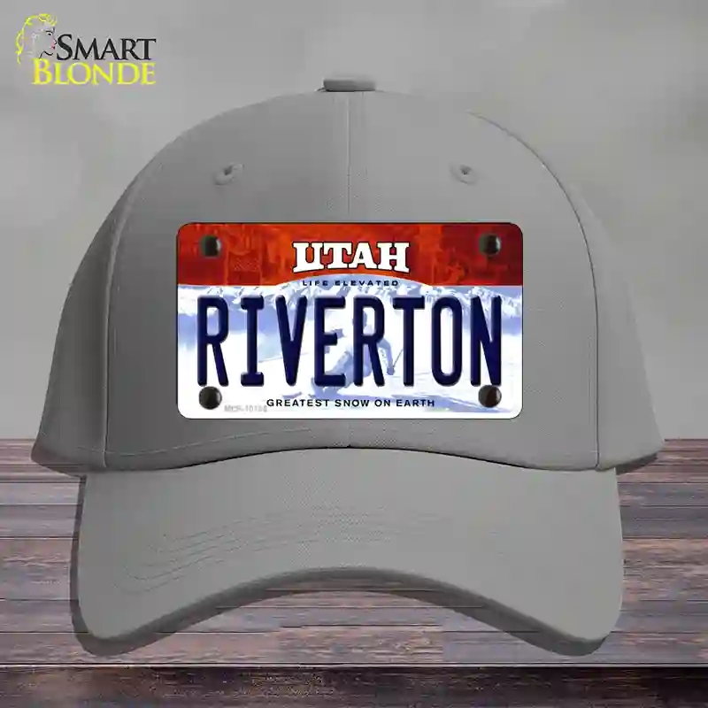 HAT23-MLP-10195 Riverton Utah Novelty License Plate Hat, Cotton - Gray