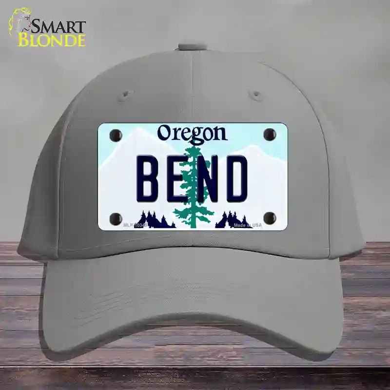 HAT23-MLP-10345 Bend Oregon Novelty License Plate Hat, Cotton - Gray