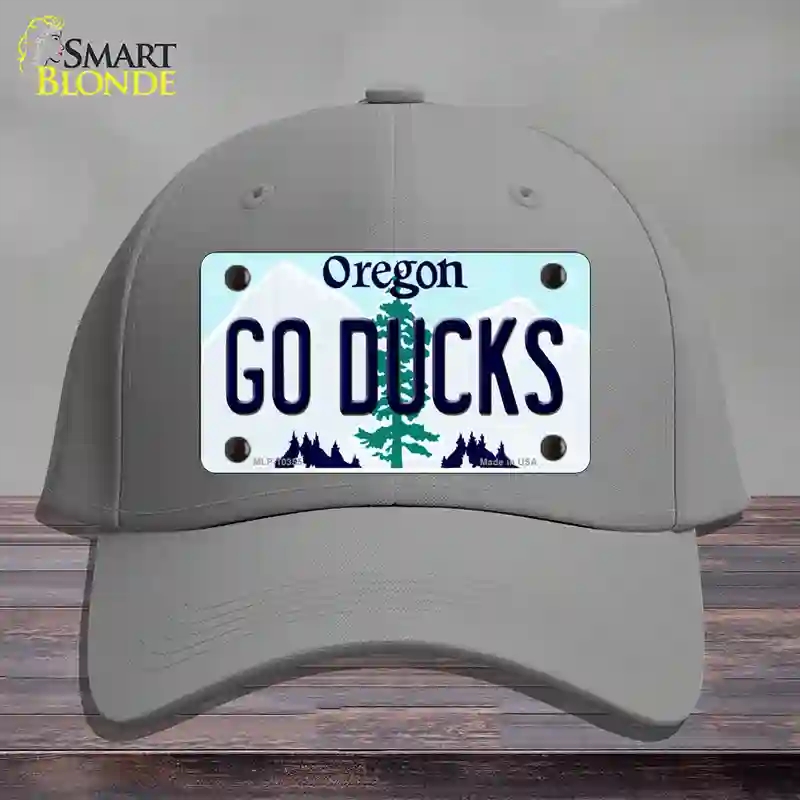 HAT23-MLP-10355 Go Ducks Oregon Novelty License Plate Hat, Cotton - Gray