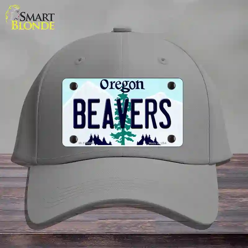 HAT23-MLP-10356 Beavers Oregon Novelty License Plate Hat, Cotton - Gray