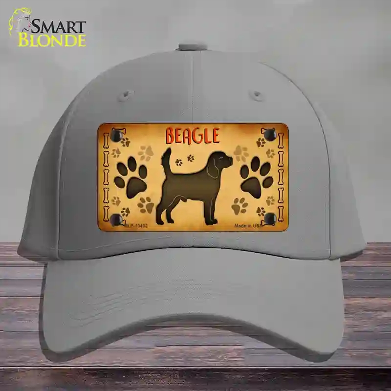 HAT23-MLP-10432 Beagle Novelty License Plate Hat, Cotton - Gray
