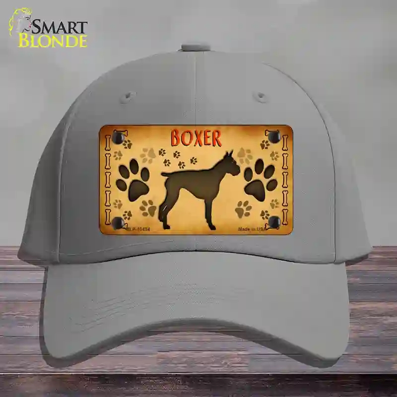 HAT23-MLP-10434 Boxer Novelty License Plate Hat, Cotton - Gray