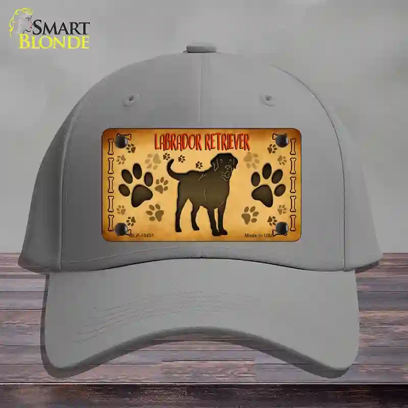 HAT23-MLP-10451 Labrador Retriever Novelty License Plate Hat, Cotton - Gray