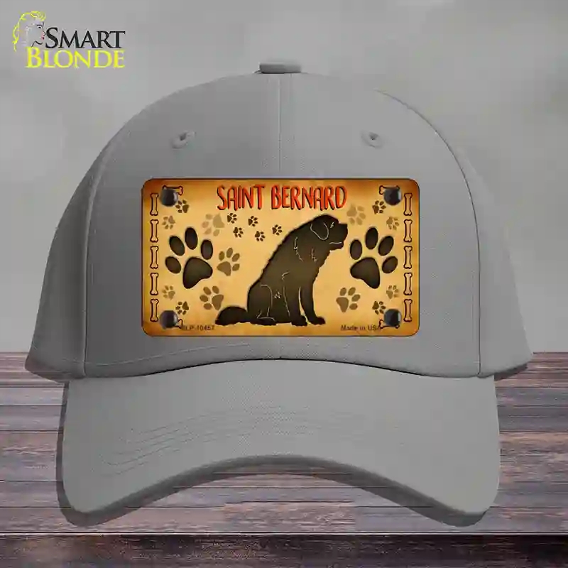 HAT23-MLP-10457 Saint Bernard Novelty License Plate Hat, Cotton - Gray